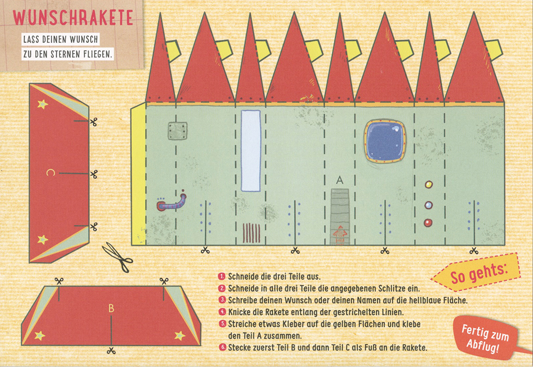 bastelbogen Rakete